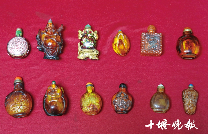 十堰藏家20多年收集数百件琥珀 看这些种类的琥珀,你认识吗?